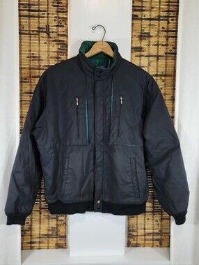 VTG 90s Lobo by Pendleton Thinsulate Bomber Jacket Size L Black Plaid Lined”